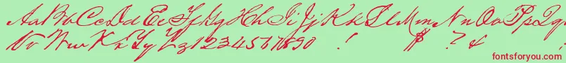 Houstonpen Font – Red Fonts on Green Background