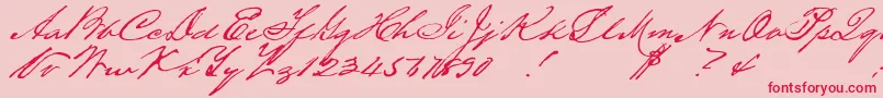Houstonpen Font – Red Fonts on Pink Background