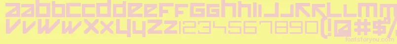 Happykiller Font – Pink Fonts on Yellow Background