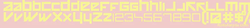 Happykiller Font – Yellow Fonts on Pink Background