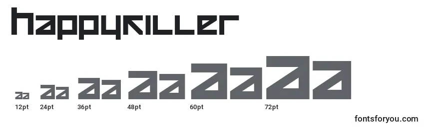 Happykiller Font Sizes
