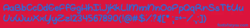 OhWhaleOtf Font – Blue Fonts on Red Background