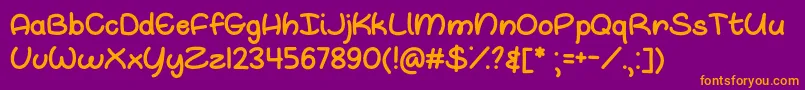 OhWhaleOtf Font – Orange Fonts on Purple Background