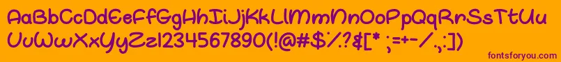 OhWhaleOtf Font – Purple Fonts on Orange Background