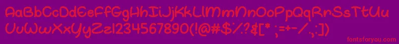 OhWhaleOtf Font – Red Fonts on Purple Background