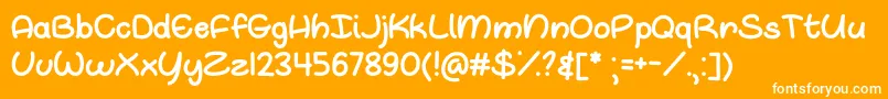 OhWhaleOtf Font – White Fonts on Orange Background