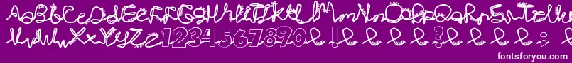 Chlorinej Font – White Fonts on Purple Background