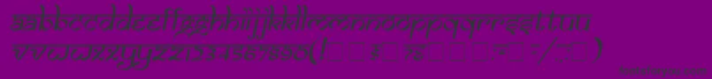 SamarkanOblique-Schriftart – Schwarze Schriften auf violettem Hintergrund