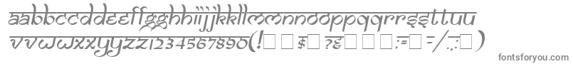 フォントSamarkanOblique – 白い背景に灰色の文字