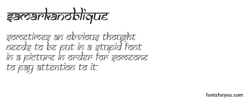 SamarkanOblique Font