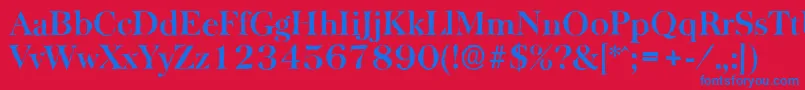Шрифт BaskervilleantiqueBold – синие шрифты на красном фоне