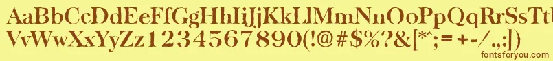 More about BaskervilleantiqueBold Font BaskervilleantiqueBold Font – Brown Fonts on Yellow Background