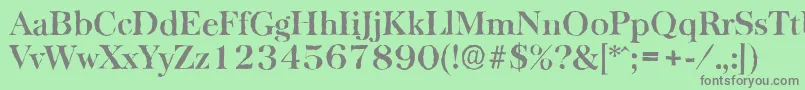 BaskervilleantiqueBold Font – Gray Fonts on Green Background