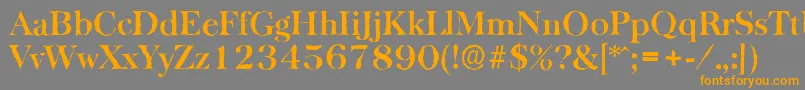 BaskervilleantiqueBold Font – Orange Fonts on Gray Background