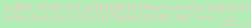 BaskervilleantiqueBold Font – Pink Fonts on Green Background