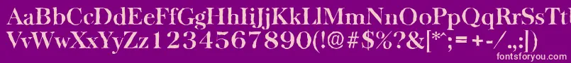 BaskervilleantiqueBold Font – Pink Fonts on Purple Background