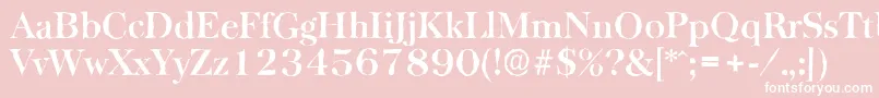 BaskervilleantiqueBold Font – White Fonts on Pink Background