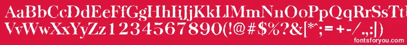BaskervilleantiqueBold Font – White Fonts on Red Background