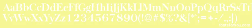 BaskervilleantiqueBold Font – White Fonts on Yellow Background