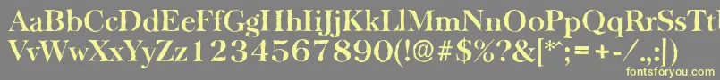 BaskervilleantiqueBold Font – Yellow Fonts on Gray Background