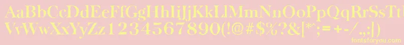 BaskervilleantiqueBold Font – Yellow Fonts on Pink Background