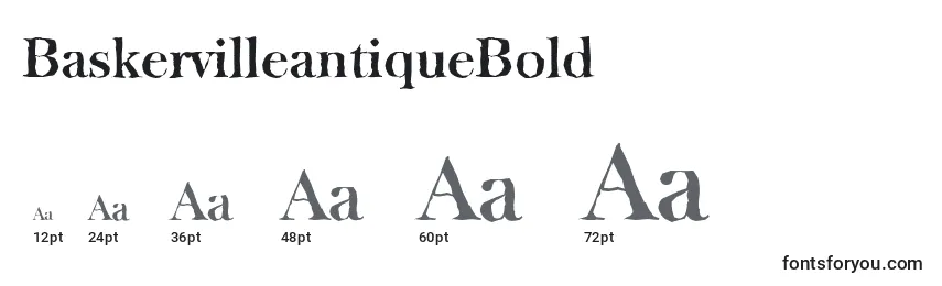 BaskervilleantiqueBold Font Sizes