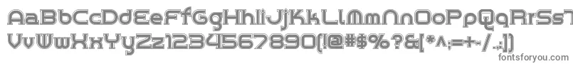 フォントChromeyellowinlinenf – 白い背景に灰色の文字