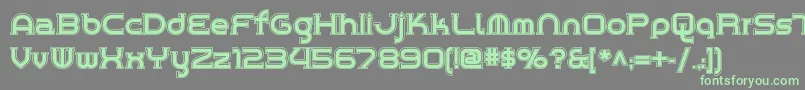 Chromeyellowinlinenf Font – Green Fonts on Gray Background