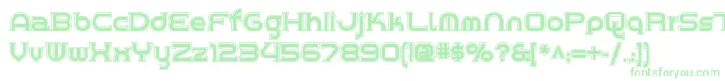 Chromeyellowinlinenf Font – Green Fonts on White Background