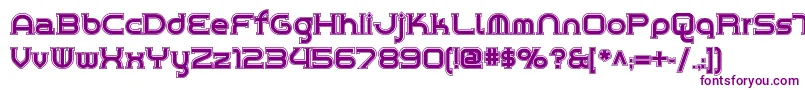 Chromeyellowinlinenf Font – Purple Fonts on White Background