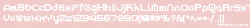 Chromeyellowinlinenf Font – White Fonts on Pink Background