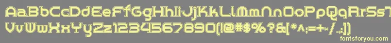 Chromeyellowinlinenf Font – Yellow Fonts on Gray Background