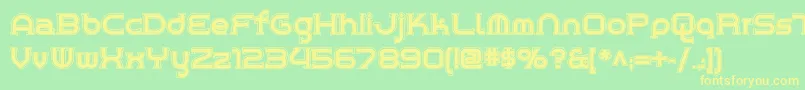 Chromeyellowinlinenf Font – Yellow Fonts on Green Background