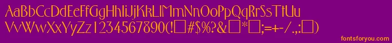 FlorentineRegular Font – Orange Fonts on Purple Background