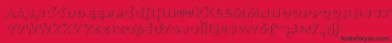 Agreloyout1 Font – Black Fonts on Red Background