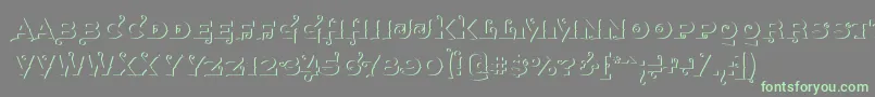 フォントAgreloyout1 – 灰色の背景に緑のフォント