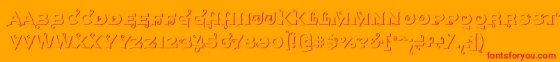 Agreloyout1 Font – Red Fonts on Orange Background