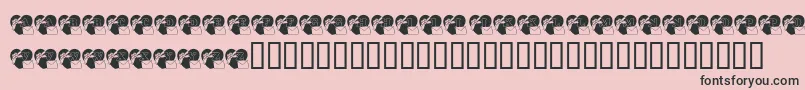 KrForYou-Schriftart – Schwarze Schriften auf rosa Hintergrund