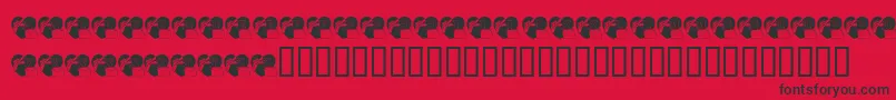 KrForYou-Schriftart – Schwarze Schriften auf rotem Hintergrund