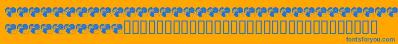 KrForYou Font – Blue Fonts on Orange Background