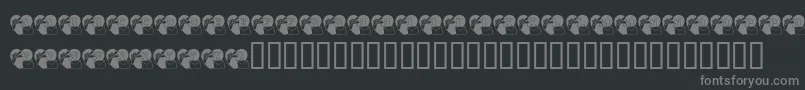 フォントKrForYou – 黒い背景に灰色の文字
