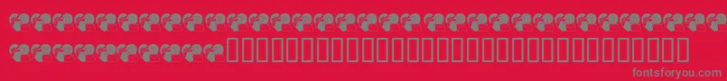 フォントKrForYou – 赤い背景に灰色の文字