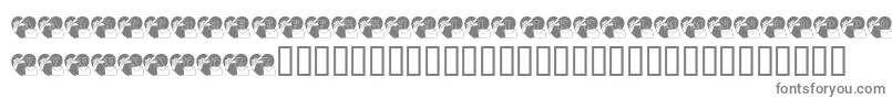 KrForYou-fontti – harmaat kirjasimet valkoisella taustalla