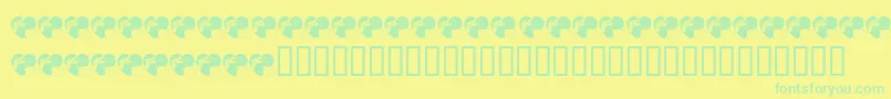 KrForYou Font – Green Fonts on Yellow Background