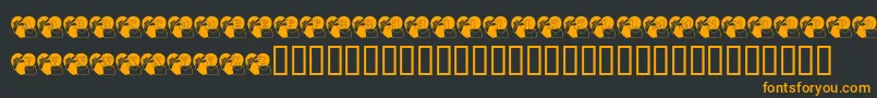 KrForYou Font – Orange Fonts on Black Background