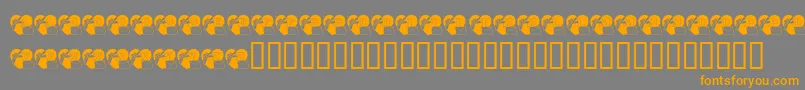 KrForYou Font – Orange Fonts on Gray Background
