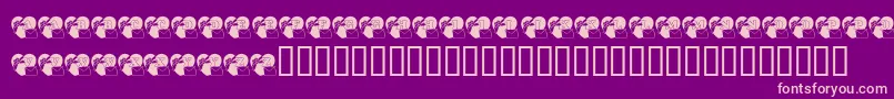 フォントKrForYou – 紫の背景にピンクのフォント