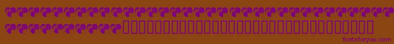 KrForYou-Schriftart – Violette Schriften auf braunem Hintergrund
