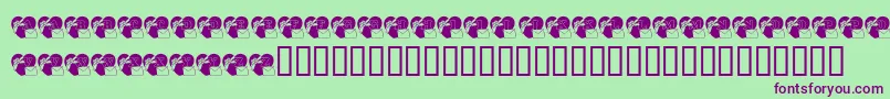 KrForYou Font – Purple Fonts on Green Background