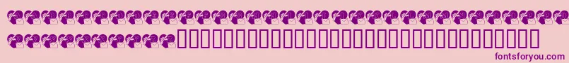 フォントKrForYou – ピンクの背景に紫のフォント